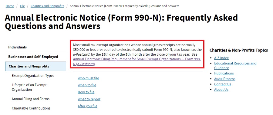 Form 990n