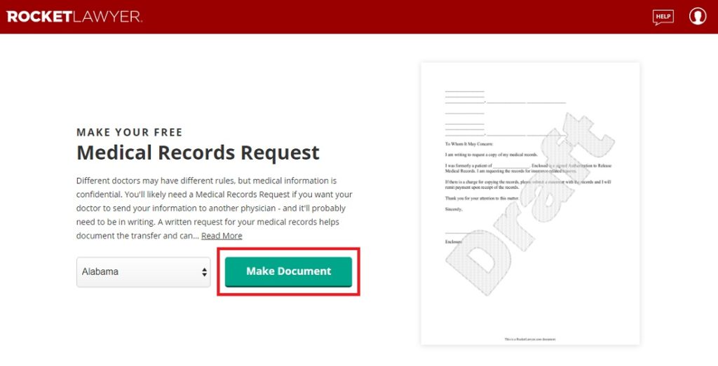 Medical Records Request tool