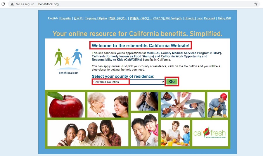 california online benefits application